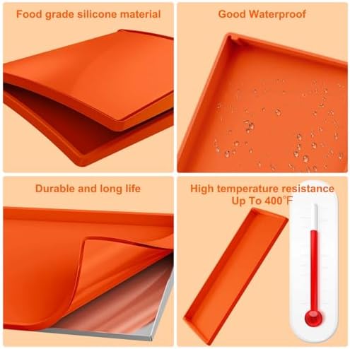 BANGIE Griddle Cover Mat for Blackstone 22 Inch Griddle Accessories | Full Wrap-Around Protection Silicone Mat for Griddle | Food Grade Silicone Grill Mat | ORANGE