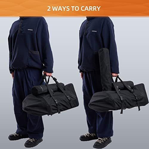 NOELIFE Carry Cover for Ooni Karu 12 and Karu 2 Pizza Oven, Waterproof Pizza Oven Accessories with Seperate Chimney Bag, with Bottom Straps for Fixation (Oven Not Included)