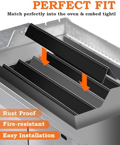 Flavorizer Bars 24.5 Inch for Weber Genesis Grill Parts Genesis 300 310 320 330 Series, Genesis E310 Grill Parts with Side Control, 5 Pcs Gas Grill Accessories for Weber 7539 7540