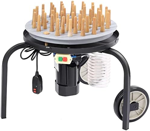 VEVOR Chicken Plucker Machine, 20-inch Stainless Steel Drum Feather Plucker, Defeathering Equipment with 108 Soft Rubber Plucking Fingers, Simple Debris Collection, for Chicken Poultry Plucking