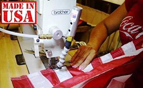 US Flag Factory - 2x3 FT US AMERICAN FLAG (Embroidered Stars & Sewn Stripes) Outdoor SolarMax Nylon Flag - Made in America - Premium Quality (2'x3')