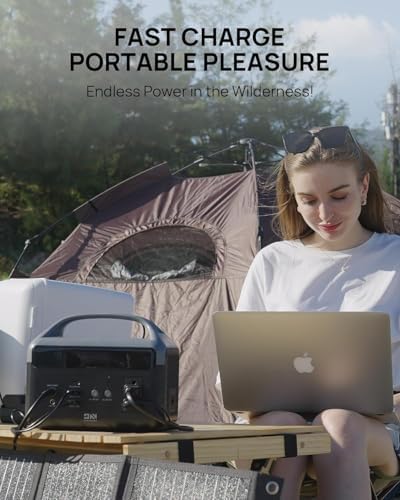 Portable Power Station 56,000mAh with Storage Bag,LiFePO4 Battery 300W(600W Surge) AC Outlets Power Station,1.5Hrs Fast Charging Solar Power Bank Portable Charger for Emergency/Home/Camping Essentials