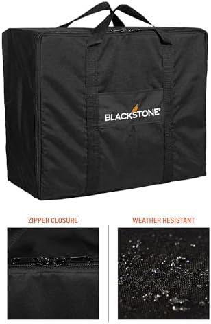 Blackstone 1723 22” Tabletop Griddle Carry Bag, Heavy Duty, Weather Resistant, Griddle Cover, Black. Fits Griddles WITHOUT Hoods or Hard Covers.