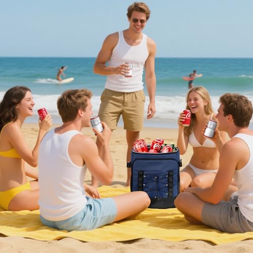 Cooler Backpack - 40 Cans Insulated Backpack Cooler for Men & Women, Portable 2 Leak Proof Compartments Coolers Bag for Picnic, Lunch, Hiking, BBQ Camping and Beach - MIYCOO