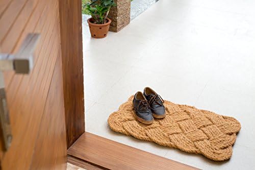 Iron Gate - Natural Jute Rope Woven Doormat 18x30 - Single Pack - 100% All Natural Fibers - Eco-friendly - Classic Interwoven Rope Design