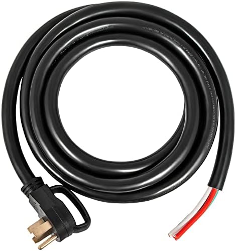 VEVOR 25 FT 50 Amp Generator Extension Cord 6 Gauge STW 6/3+8/1 RV Power Cord N14-50P to Bare Wire, Cut Wire for Trailer Motor Campers Home Generator