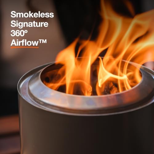 Solo Stove Mesa XL, 7 Inch Tabletop Fire Pit with Stand - Smokeless, Stainless Steel Fire Pit for Camping, Outdoor & Patio- Wood Burning or Pellet Fueled Portable Bonfire, 2.3lbs, Water