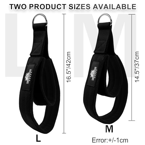 Lights Mountain 1 Pair Pilates Double Loop Straps for Reformer, Fitness D-Ring Straps Handle, Yoga Exercise Accessories for Home Gym Workout