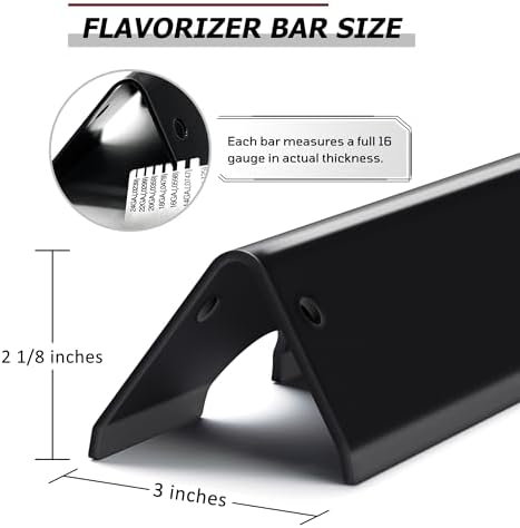 66795 GS4 Flavorizer Bars for Weber Genesis II Grill Parts, 17” Flavor Bars for Weber GS4 Genesis II 300 E-310 E-315 E-335 LX-340 Replacement Parts, Full 16GA Upgraded Porcelain-enameled Steel, 5 Pack