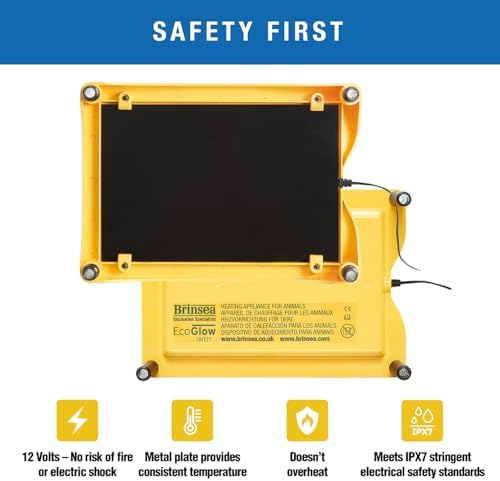 Brinsea Ecoglow Safety 600 Chick or Duckling Brooder, Adjustable Height & Angle Brooder Plate for 20 Chicks, Ideal for Chicken Coops Poultry Heating with Safety Indicator, 12 Watts
