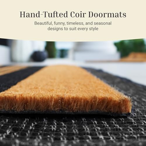 THEODORE MAGNUS Door Mat – Coir Doormat for Outdoor Entrance, Durable Welcome Mat with Non-Slip Backing, Perfect for Front Door and Entryway - Outdoor/Indoor - Warm Greeting - 17" x 30"