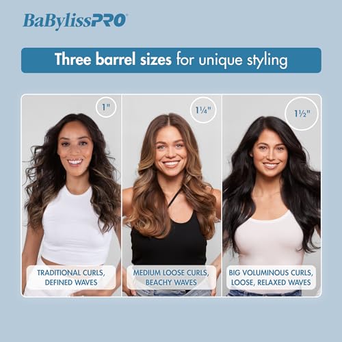 BaBylissPRO Nano Titanium Professional 1.5" Curling Iron with Extended Barrel Perfect for Longer Hair