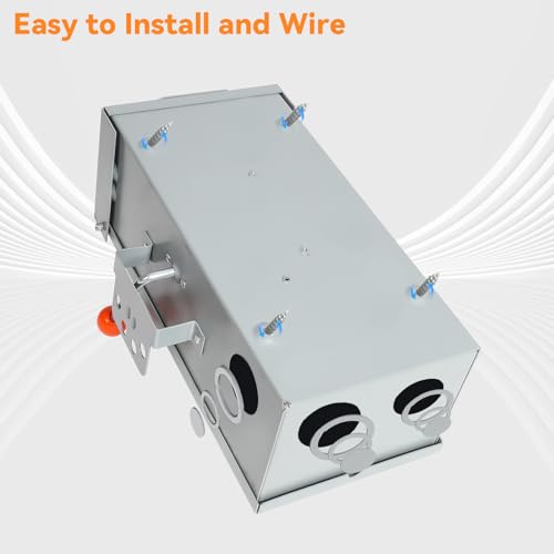 100A Generator Transfer Switch, 24000W Heavy Duty Double Throw Safety Design, 120/240V Transfer Switch for Installation Outdoor and Indoor,Stronger Stability,Enlarged NEMA 3R Enclosure for Easy Wiring