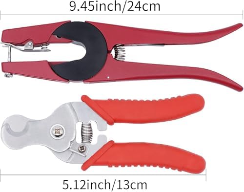 PAULOZYN 300PCS Livestock Ear Tags TPU for Goat Animal Cattle Sheep Pig Dog Deer Farm, with 1PCS Ear Tag Applicator 1PCS Ear Tags Remove Plier, 001-100 Number