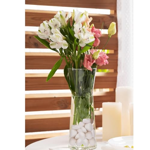 15 lbs White Rocks for Plants Indoor, 1-3 inch Decorative Garden Stone Outdoor Landscaping, Walkways, Yard, Large Polished River Rocks for Plants Pots, Vases, Crafts