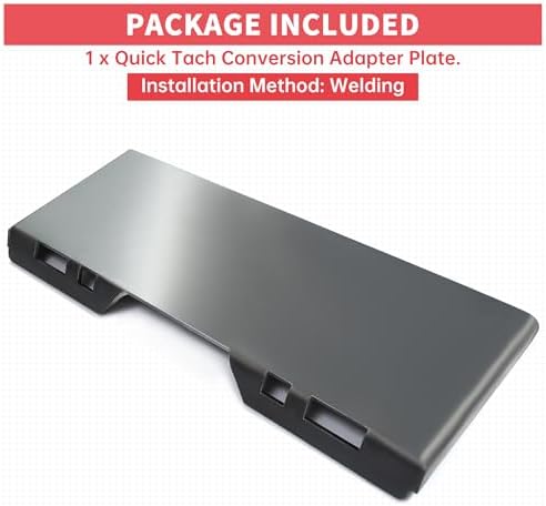 1/2" Skid Steer Mount Plate Quick Tach Attachment Loader Plate Compatible with Bobcat Kubota, with One Year Warranty