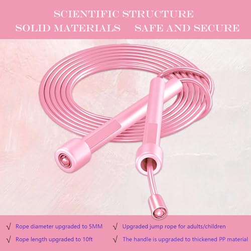 Kids Jump Rope, 3-Pack Set, Jump Rope for Kids 8-12, Beginners, and Adults - Lightweight, Tangle-Free, Adjustable PVC Rope - Jump Rope Kids, Jump Rope for Women (3 pcs)