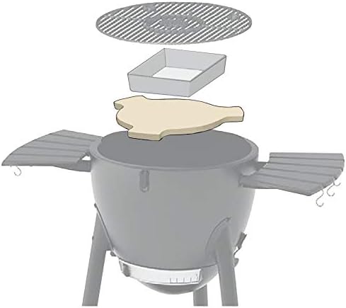 Unicook Smoking Stone for Akorn Kamado, Large Big Green Egg, Heavy Duty Cordierite Heat Deflector Stone 17 Inch, Charcoal Grill and Smoker Heat Diffuser Plate, Compare to Char-Griller 6201