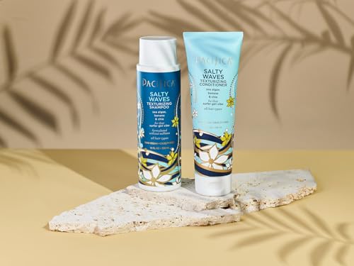 Pacifica Beauty Conditioner, Salty Waves Texturizing and Moisturizing, 8 Fl Oz, Banana Scent, For All Hair Types, Vitamin B + Vitamin E, Vegan & Cruelty Free
