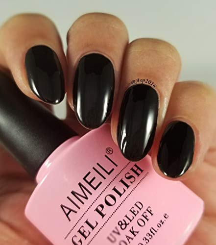 AIMEILI Soak Off U V LED Hot Pink Gel Nail Polish - Neon Peachy Pink (056) 10ml