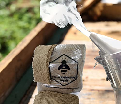 Premium Smoker Fuel for Beekeeping | Jute Burlap Smoker Fuel, 2 Pound Bag Lights Easily with Match or Lighter | Long Continuous Burn | Produces Light, Cool Smoke |