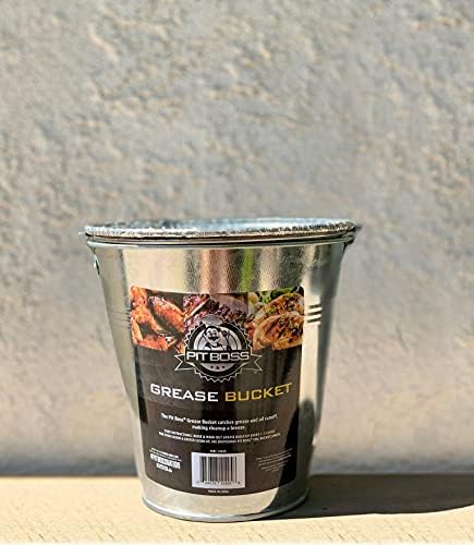 (15 Pack) Grease Bucket Liner Compatible with Pit Boss Grills 67292 Foil, Oklahoma Joe's 9518545P06, Rec Tec Large Bucket & Other Grill Bucket Accessories l 6.3” x 6.0” l Disposable Aluminum