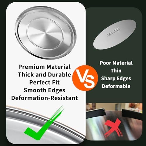 Lid for Solo Stove Yukon - 27 Inch Stainless Steel Fire Pit Lid Cover for Solo Stove Yukon, Fire Pit Accessories for Outdoor Fire Pits and Camping Accessories