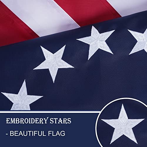 Bradford Betsy Ross Flag 3x5 ft Outdoor Embroidered 13 Star American Flags Heavy Duty, Double Sided Colonial Flag 13 Stars for 4th of July Memorial Day Use Long Lasting