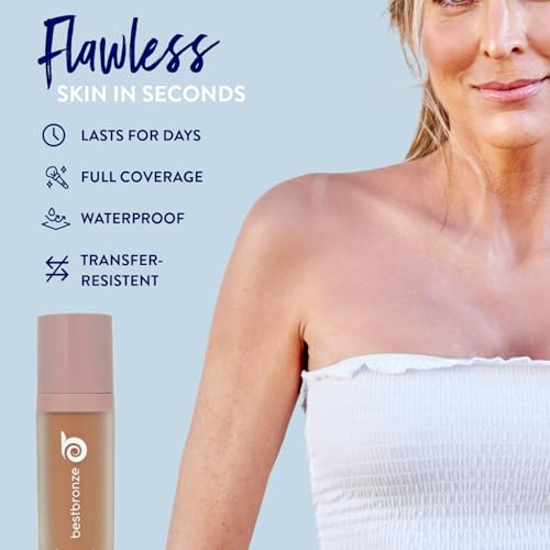 Best Bronze Bombshell Body Makeup - Tattoo Cover Up Makeup & Body Foundation Waterproof - Tattoo Concealer Waterproof for Scars, Varicose Veins Cover Up & Leg Foundation (NC21 Warm Radiance)