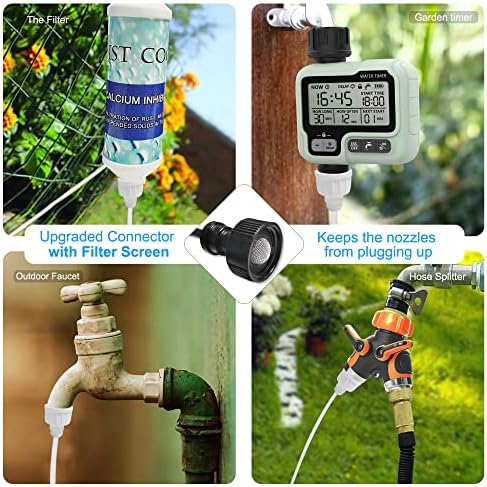 Mister System for Outside Patio 65Ft (20M), Outdoor Misting System, Patio Misters for Cooling, Backyard Water Mister Kit for Waterpark, Garden, Greenhouse, Canopy, Porch, Umbrella, Gazebo, Trampoline