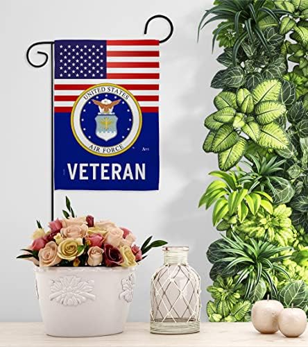 US Air Force Veteran Flag Home Decorations Official Armed Forces USAF American Flags For Outside House Banner Garden Remembrance Retire Military Memorabilia Memorial Wall Art Lawn Porch Room Poster Veteran Gifts Gifts Made In USA