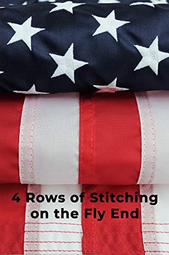 2x3 Nylon American Flag | Certified Made in USA, Outdoor Heavy-Duty | Fine Line Flag