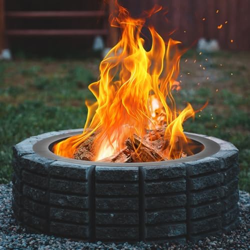 36 inch Fire Ring, Fire Pit Ring for Camping, Wood Burning Fire Pit for Outside,Yard,Garden,Outdoor Fireplace