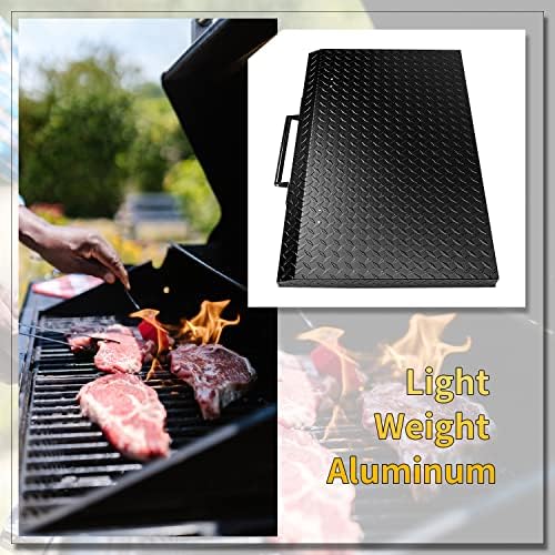 HECASA Black Outdoor 36” Griddle Grill Hard Cover Lid with Handle Waterproof Aluminum Compatible with Blackstone & More