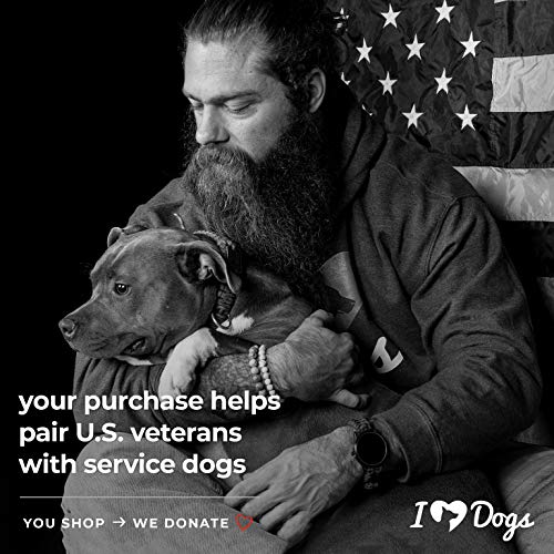 Hero Company Camo Paracord Bracelet - Tactical Survival Bracelet for Men with Bronze USA Flag - Helps Pair Military Veterans with a Companion Dog