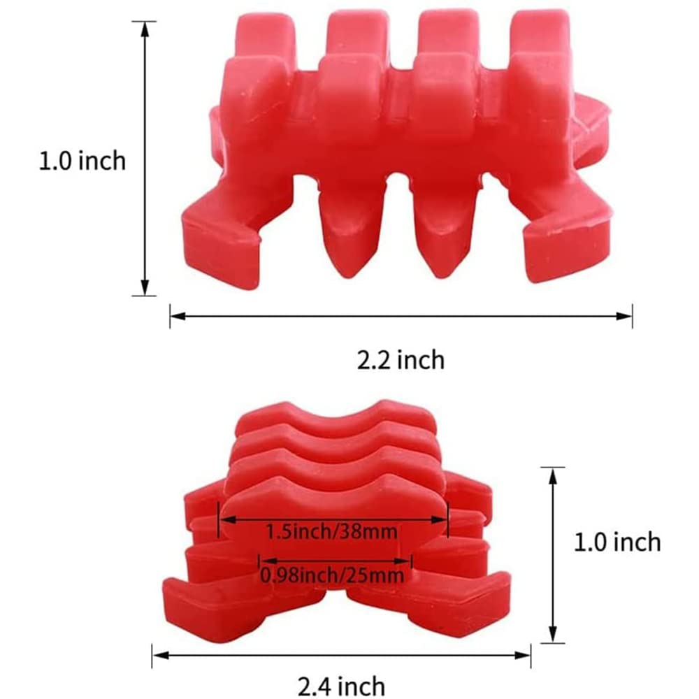 SOPOGER Bow Limb Dampeners for Compound Bow Crossbow Limb Dampeners Archery Split Limb Stabilizer Dampener Bow Sliencer for Reduceing Noise and Vibration (Red)
