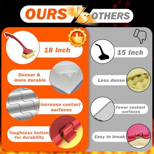 Grill Brush for Outdoor Grill, Bristle Free Steam Grill Brush with Scraper, BBQ Grilling Accessories BBQ Brush Non Metal Bristles, Grilling Accessories Fit Most Grills, Gifts for Men Dad Husband