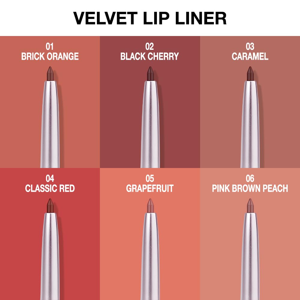 FeiCuiYun Retractable Lipliner Pencil Waterproof Makeup for Lip Liner and Eye Liner, Smooth and Creamy, Long Lasting Matte Finish, Vegan Beauty, Matte Velvet Pigmented Lip Liner(04#Red, 1)