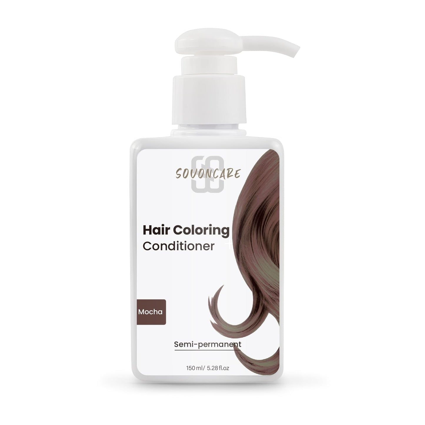 SOVONCARE Mocha Hair Color Depositing Conditioner Mask 5.28 OZ, Cruelty-Free