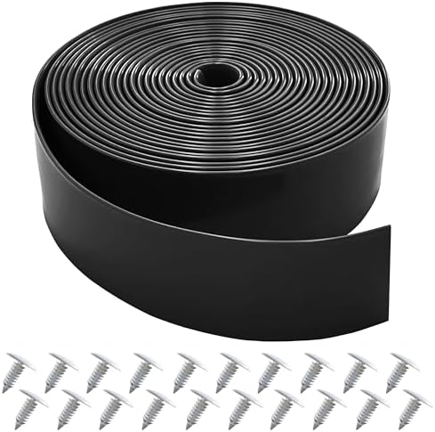 Vinyl Straps for Patio Chair Repair Kit 2'' Wide 20 Ft Long Replacement Straps + 20 Free Rivets for Outdoor Lawn Furniture Chaise Lounge Repair (Black)