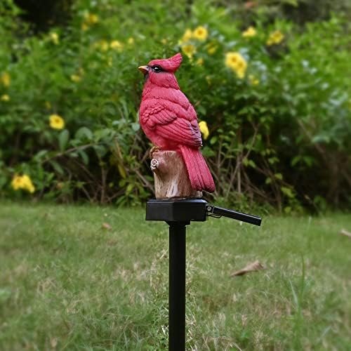 Cardinal Garden Decor Red Bird Figurine Memorial Solar Light Outdoor Stake Patio Yard Art Lawn Ornaments Porch Cute Christmas Decorations Outside Mom Grandma Women