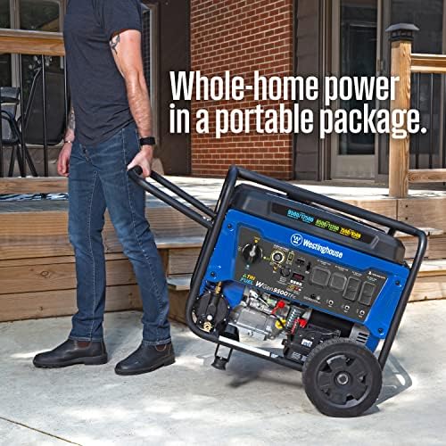 Westinghouse 12500 Peak Watt Tri-Fuel Home Backup Portable Generator, Remote Electric Start, Transfer Switch Ready, Gas, Propane, and Natural Gas Powered