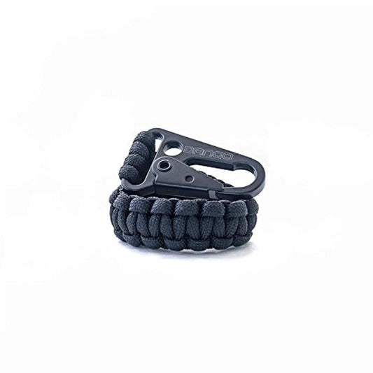 Dango EDC Tether - Cobra Weave 550 Paracord - 6 Inch Woven, 10 Feet Unraveled (Black)