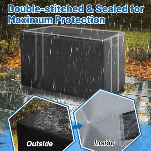 PAMASE Outdoor Dining Cart Cover - 41"L*24"W*32"H Grill Covers for Royal Gourmet Worktable PC3401B PC3401S Food Prep Table, Heavy Duty Waterproof BBQ Serving Worktable Metal Movable Station