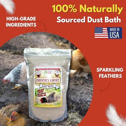 Chicken's Choice Chicken Dust Bath, 6 lb Natural Volcanic Ash Dust Bath for Chickens. Dust Mix for Healthy Chickens, Chinchillas, Small Animals. Made in The USA. Coop Accessories (1, Volcanic Ash)