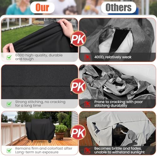 QuliMetal Grill Cover for Pit Boss Competition Series 1600, Pro Series 1600 Elite Wood Pellet Grill, PB1600CS, PB1600PS2, PB1600PSE, 600D Heavy Duty Waterproof Fade Resistant Pit Boss 1600 Grill Cover