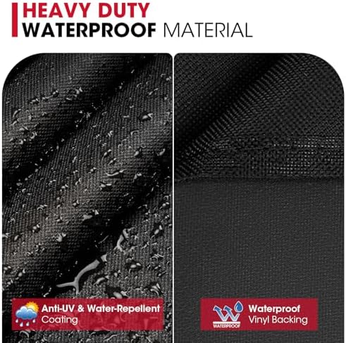 Unicook Outdoor Large Grill Cover 70 Inch, Heavy Duty Waterproof Gas Grill Cover for Outside, Fade Resistant Durable BBQ Protector, All Weather Protection for Backyard BBQs, Black