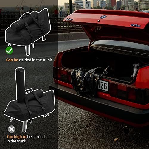 NOELIFE Carry Cover for Ooni Karu 12 and Karu 2 Pizza Oven, Waterproof Pizza Oven Accessories with Seperate Chimney Bag, with Bottom Straps for Fixation (Oven Not Included)