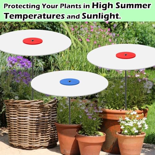 3Pack- 17in Plants Shade Cover for Outdoor Plants, 65% Sunblock garden Shade Cloth, Garden plant umbrellas for flower, Sun Shade for Plants