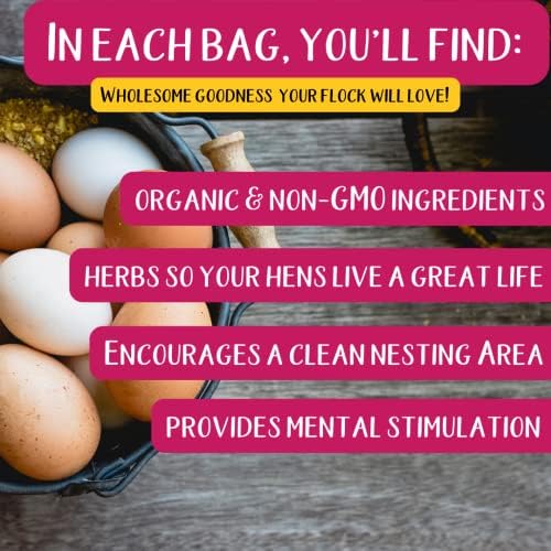 Pampered Chicken Mama Backyard Chicken Nesting Herbs 16 oz (1 lb) - MitesBGone All-Natural Backyard Chicken Feed & Supplies to Protect Against Pests, Bugs, Insects & Vermin - Nesting Blend for Hens